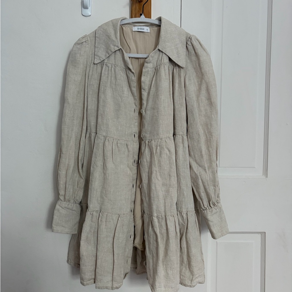 DISSH eloise natural linen mini dress - Picture 5 of 16